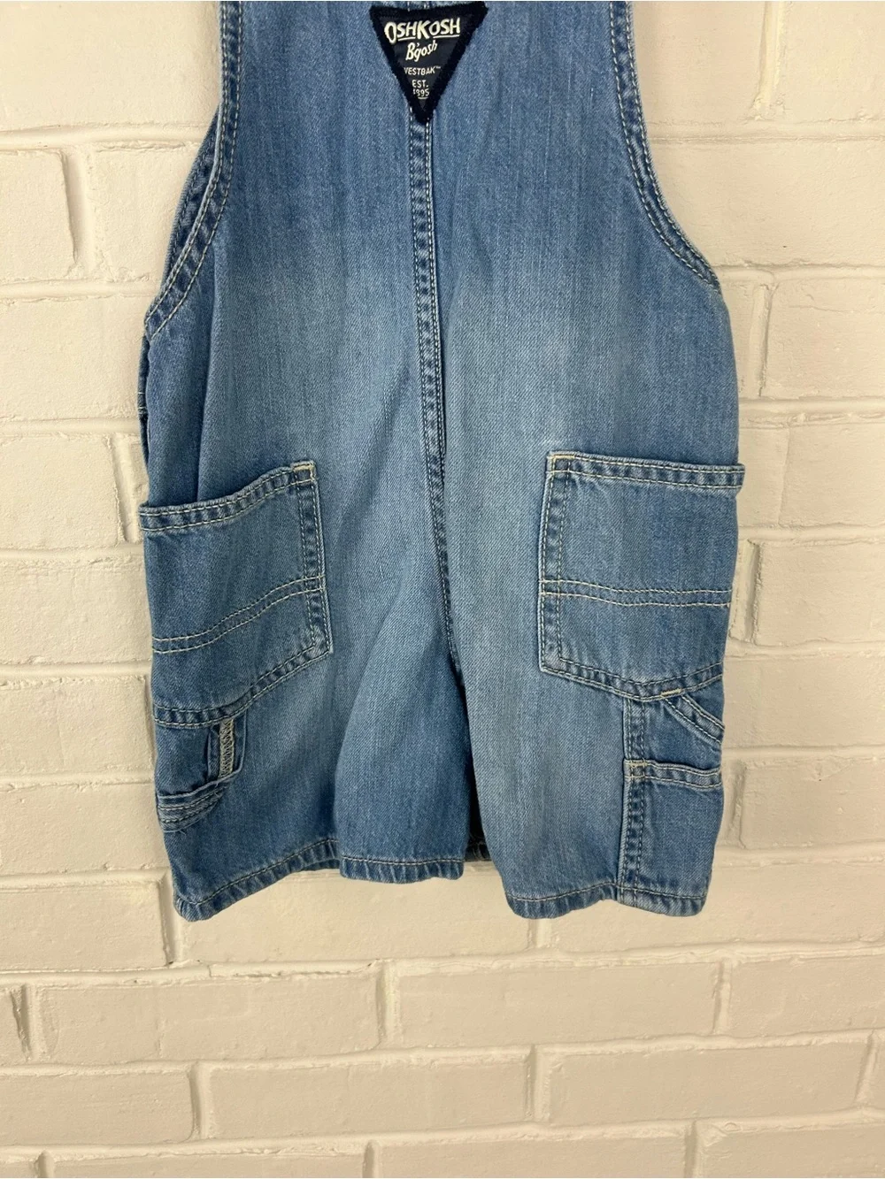 OshKosh B’gosh Kids Cotton Denim Short Overalls Size 2T